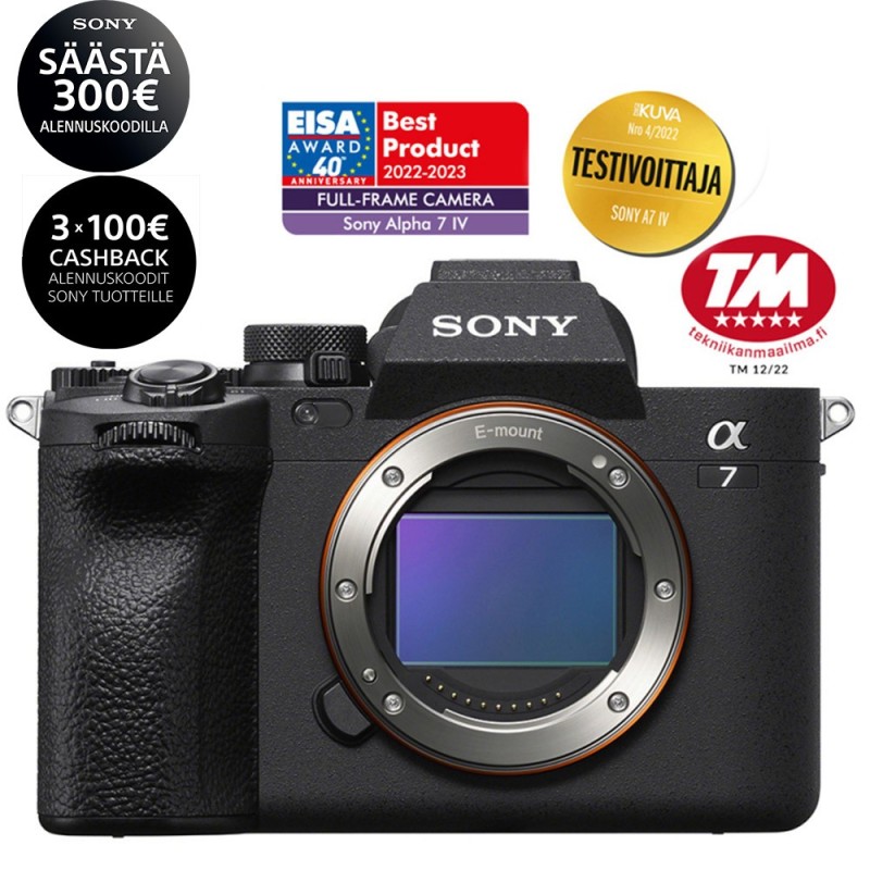 Sony A7 IV peilitön järjestelmäkamera