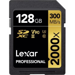 LEXAR Pro 128GB 2000X SDHC/SDXC UHS-II U3 (V90)  - 300mb/s muistikortti