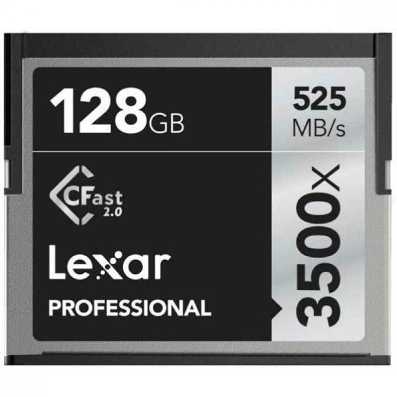 Lexar 128GB CFast 3500X 525MB/445MB 4K muistikortti