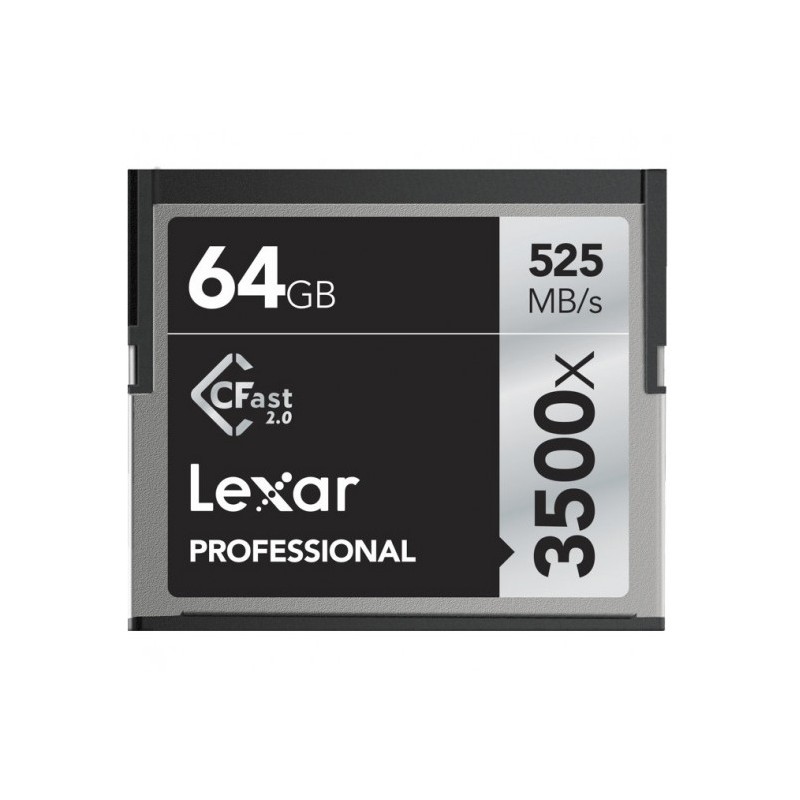 Lexar 64GB Cfast 3500X 525MB/s memory card