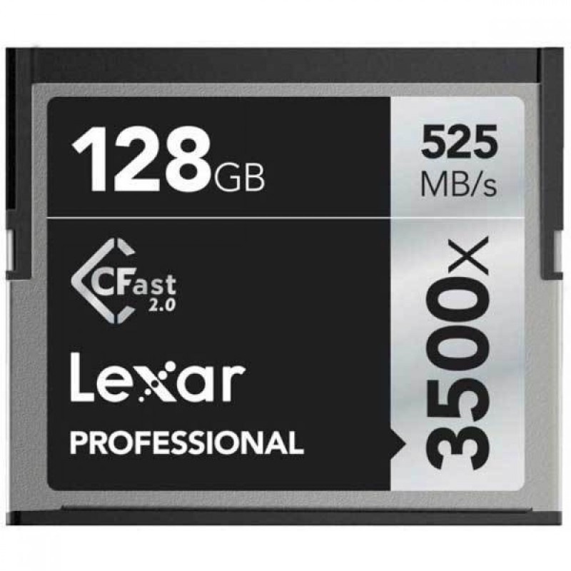 Lexar 128GB CFast 3500X 525MB/445MB 4K muistikortti