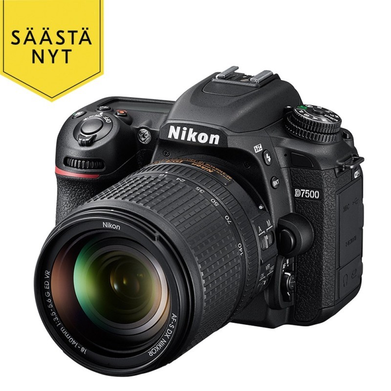 Nikon D7500 + AF-S 18-140mm VR järjestelmäkamera