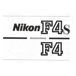 Nikon F4/s Käyttöohje