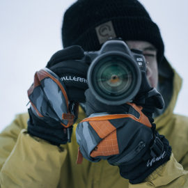 Vallerret Skadi Zipper Mitt PSP kuvaushanskat - Ruskea